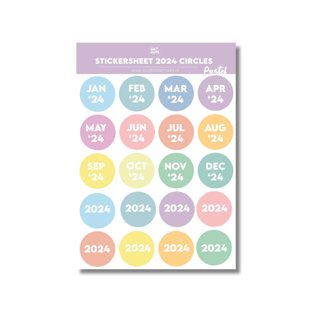 Stickervel 2024 | Pastel