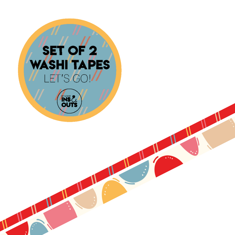 Set van 2 washi tapes | Let's Go'24