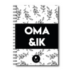 Invulboek Oma & Ik | Herinneringenboek Met Oma | Botanical Zwart