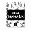 Invulboek Papa, Mama & Ik | Herinneringenboek Vader, Moeder & Kind | Botanical Zwart