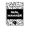 Invulboek Papa, Mama & Ik | Herinneringenboek Vader, Moeder & Kind | Dots Zwart