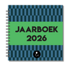 Jaarboek 2026 | Invulboek 2026 | Fotoboek Jaarboek | Hokjes Blauw Groen