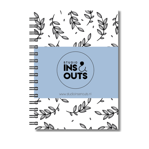 Plakboek A5 Op Maat | Fotoboek Eigen Tekst | Gepersonaliseerd Scrapbook | A5 - 14,9x21cm | Botanical Blauw