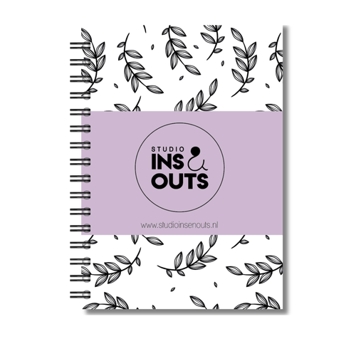 Plakboek A5 Op Maat | Fotoboek Eigen Tekst | Gepersonaliseerd Scrapbook | A5 - 14,9x21cm | Botanical Lila