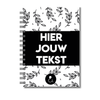 Plakboek A5 Op Maat | Fotoboek Eigen Tekst | Gepersonaliseerd Scrapbook | A5 - 14,9x21cm | Botanical Zwart