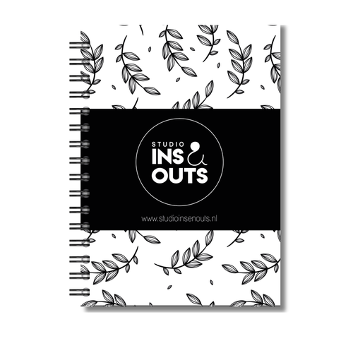 Plakboek A5 Op Maat | Fotoboek Eigen Tekst | Gepersonaliseerd Scrapbook | A5 - 14,9x21cm | Botanical Zwart