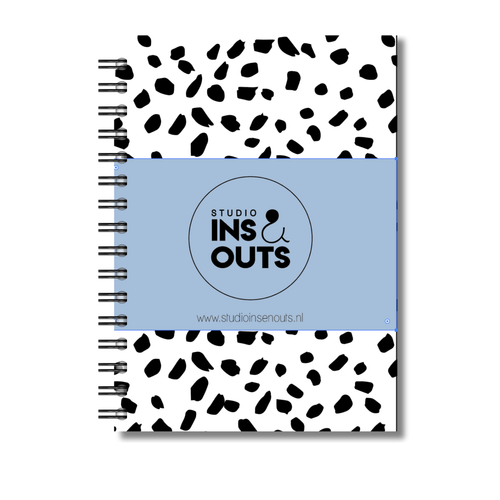 Plakboek A5 Op Maat | Fotoboek Eigen Tekst | Gepersonaliseerd Scrapbook | A5 - 14,9x21cm | Dots Blauw