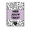 Plakboek A5 Op Maat | Fotoboek Eigen Tekst | Gepersonaliseerd Scrapbook | A5 - 14,9x21cm | Dots Lila