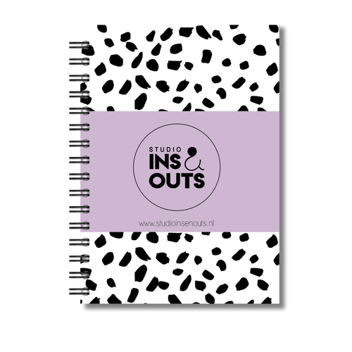 Plakboek A5 Op Maat | Fotoboek Eigen Tekst | Gepersonaliseerd Scrapbook | A5 - 14,9x21cm | Dots Lila