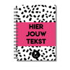 Plakboek A5 Op Maat | Fotoboek Eigen Tekst | Gepersonaliseerd Scrapbook | A5 - 14,9x21cm | Dots Roze