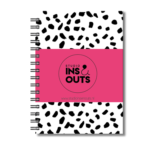 Plakboek A5 Op Maat | Fotoboek Eigen Tekst | Gepersonaliseerd Scrapbook | A5 - 14,9x21cm | Dots Roze