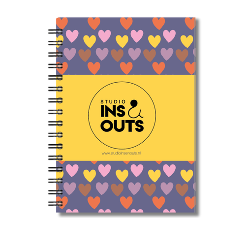 Plakboek A5 Op Maat | Fotoboek Eigen Tekst | Gepersonaliseerd Scrapbook | A5 - 14,9x21cm | Hartjes