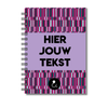 Plakboek A5 Op Maat | Fotoboek Eigen Tekst | Gepersonaliseerd Scrapbook | A5 - 14,9x21cm | Paarse Hokjes