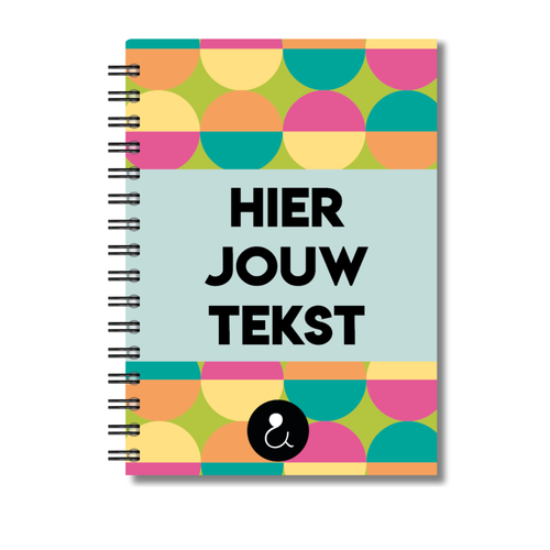 Plakboek A5 Op Maat | Fotoboek Eigen Tekst | Gepersonaliseerd Scrapbook | A5 - 14,9x21cm | Retro Bollen