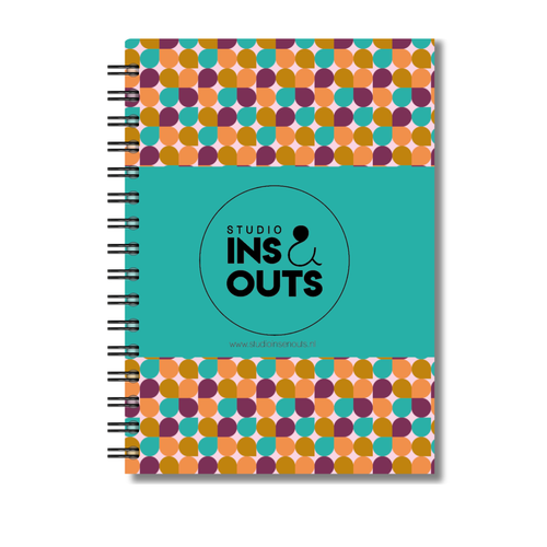 Plakboek A5 Op Maat | Fotoboek Eigen Tekst | Gepersonaliseerd Scrapbook | A5 - 14,9x21cm | Retro Druppels