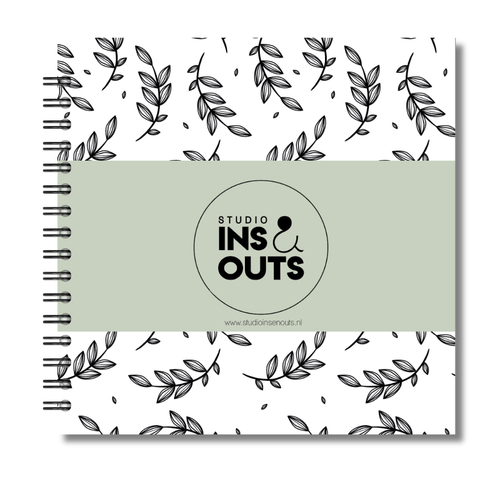 Plakboek Op Maat | Fotoboek Eigen Tekst | Gepersonaliseerd Scrapbook | Vierkant 21x21cm | Botanical Groen