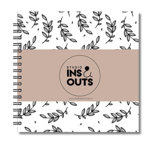 Plakboek Op Maat | Fotoboek Eigen Tekst | Gepersonaliseerd Scrapbook | Vierkant 21x21cm | Botanical Sand