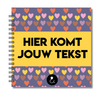 Plakboek Op Maat | Fotoboek Eigen Tekst | Gepersonaliseerd Scrapbook | Vierkant 21x21cm | Hartjes