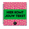 Plakboek Op Maat | Fotoboek Eigen Tekst | Gepersonaliseerd Scrapbook | Vierkant 21x21cm | Panterprint Roze