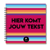 Plakboek Op Maat | Fotoboek Eigen Tekst | Gepersonaliseerd Scrapbook | Vierkant 21x21cm | Strepen