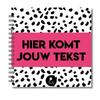 Plakboek Op Maat | Fotoboek Eigen Tekst | Gepersonaliseerd Scrapbook | Vierkant 21x21cm | Dots Roze