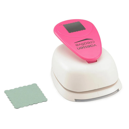 Schulp Pons Vierkant - Papierpons Koekjes Figuur - Figuurpons Biscuit - Scallop Square Punch