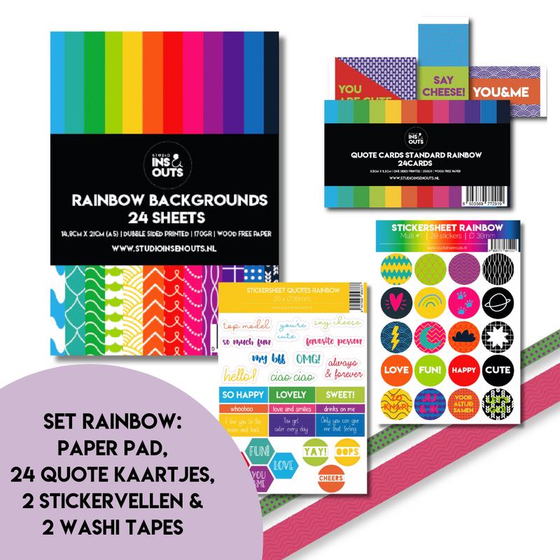 Rainbow Scrapbook Accessories Set