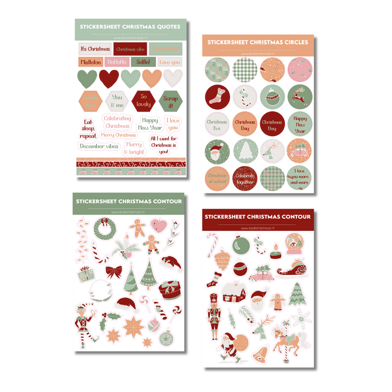 Set of 4 sticker sheets | Christmas 2023