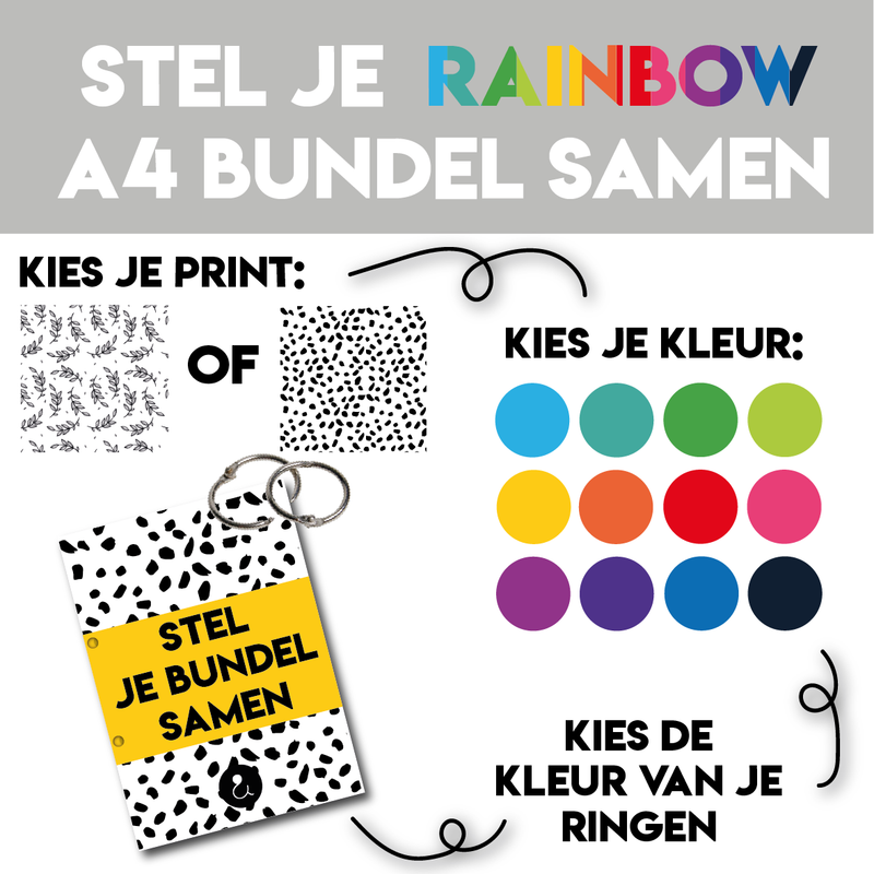 Create your own A4 storage bundle | Rainbow Style