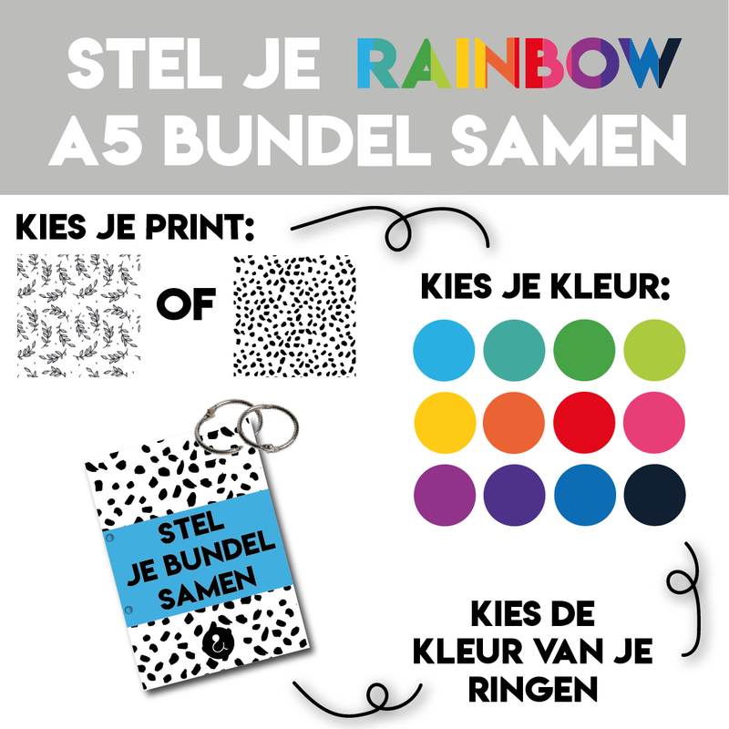 Create your own A5 storage bundle | Rainbow Style
