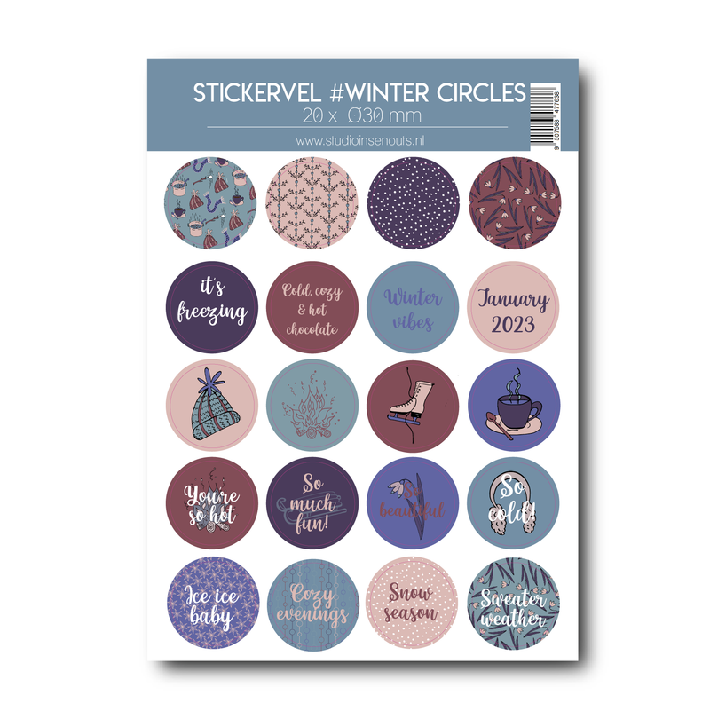 Sticker sheet winter - circles