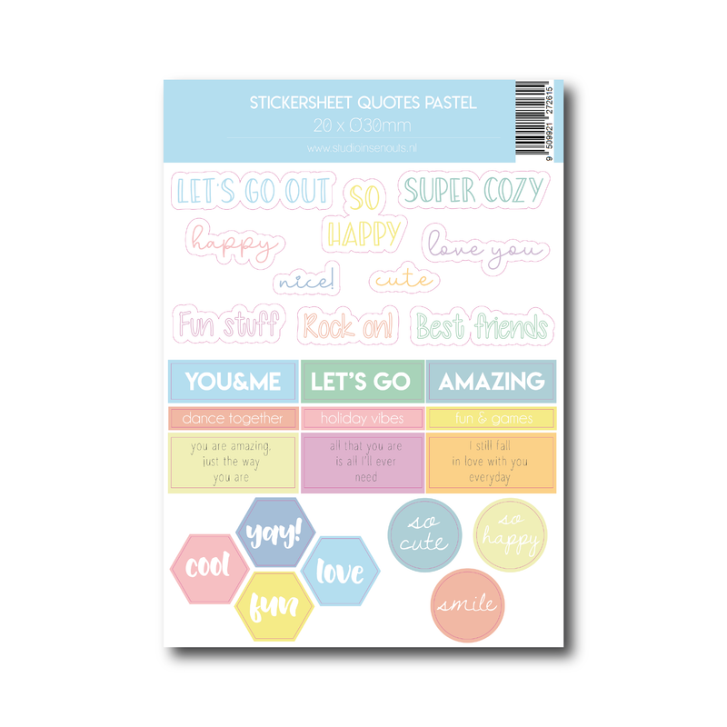 Sticker sheet Quotes | Pastel