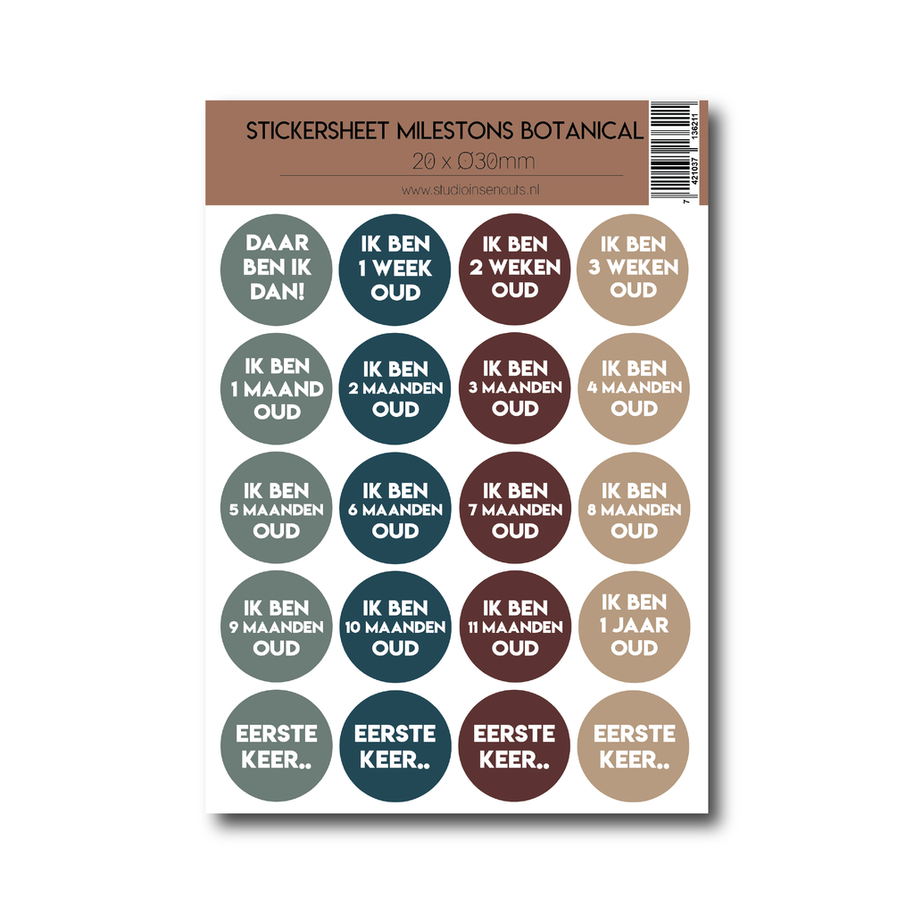 Stickervel Milestones | Botanical