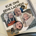 Fill-in book for twin babies our first year | sand