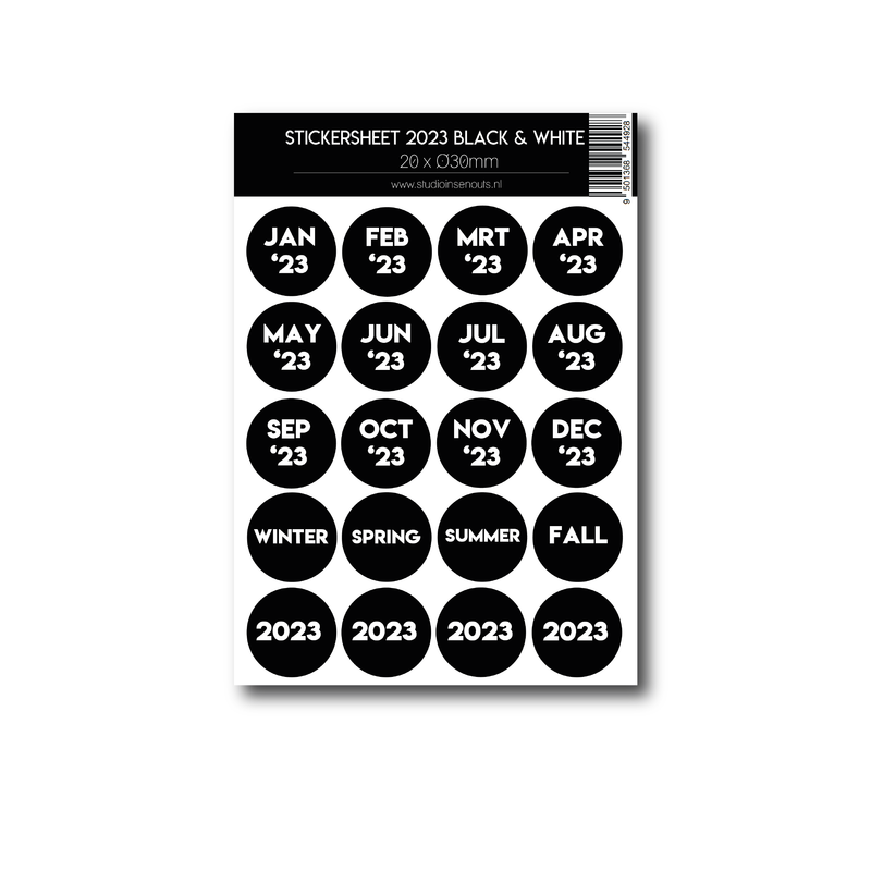 Sticker sheet | 2023 Black&White